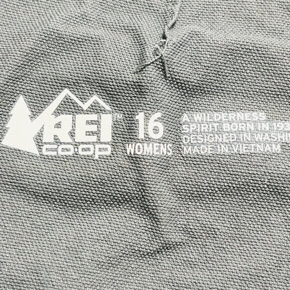 REI Co-Op Women Outdoor Hiking Pants Size 16 Stretch Nylon Gray Adjustable Ankle - Picture 7 of 12